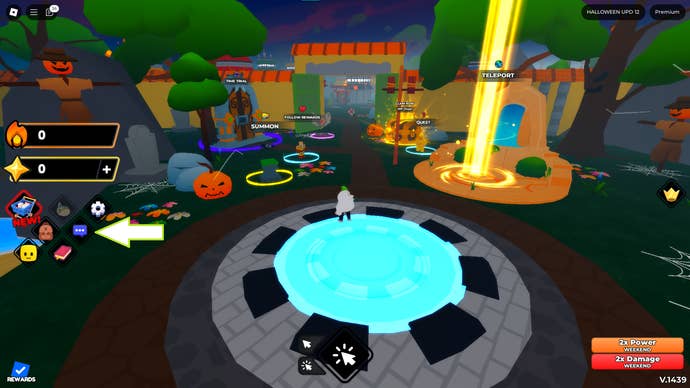 A screenshot of Anime Strike Simulator in Roblox showing the game's codes button.