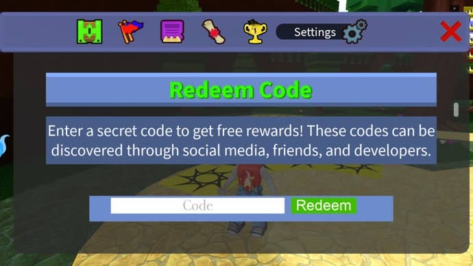 Roblox Build a Boat code redemption menu