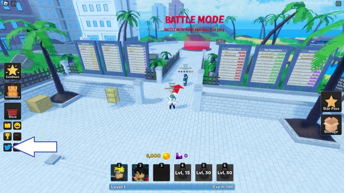 A screenshot from Ultimate Tower Defense in Roblox showing the game's codes button.